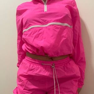 M size pink track suit